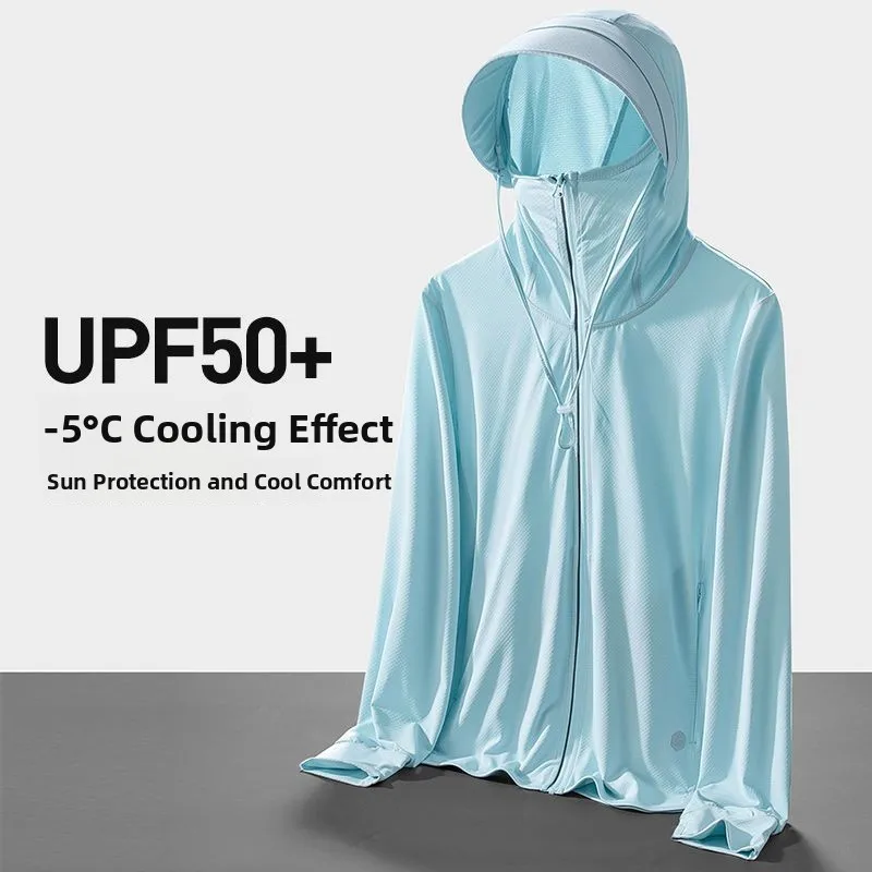 معطف رجالي خفيف الوزن ومسامي للحماية من الأشعة فوق البنفسجية من Fiing Jaet Ice Silk ملابس ربط خارجية بعامل حماية من أشعة الشمس بعامل حماية من الأشعة فوق البنفسجية 50 #5