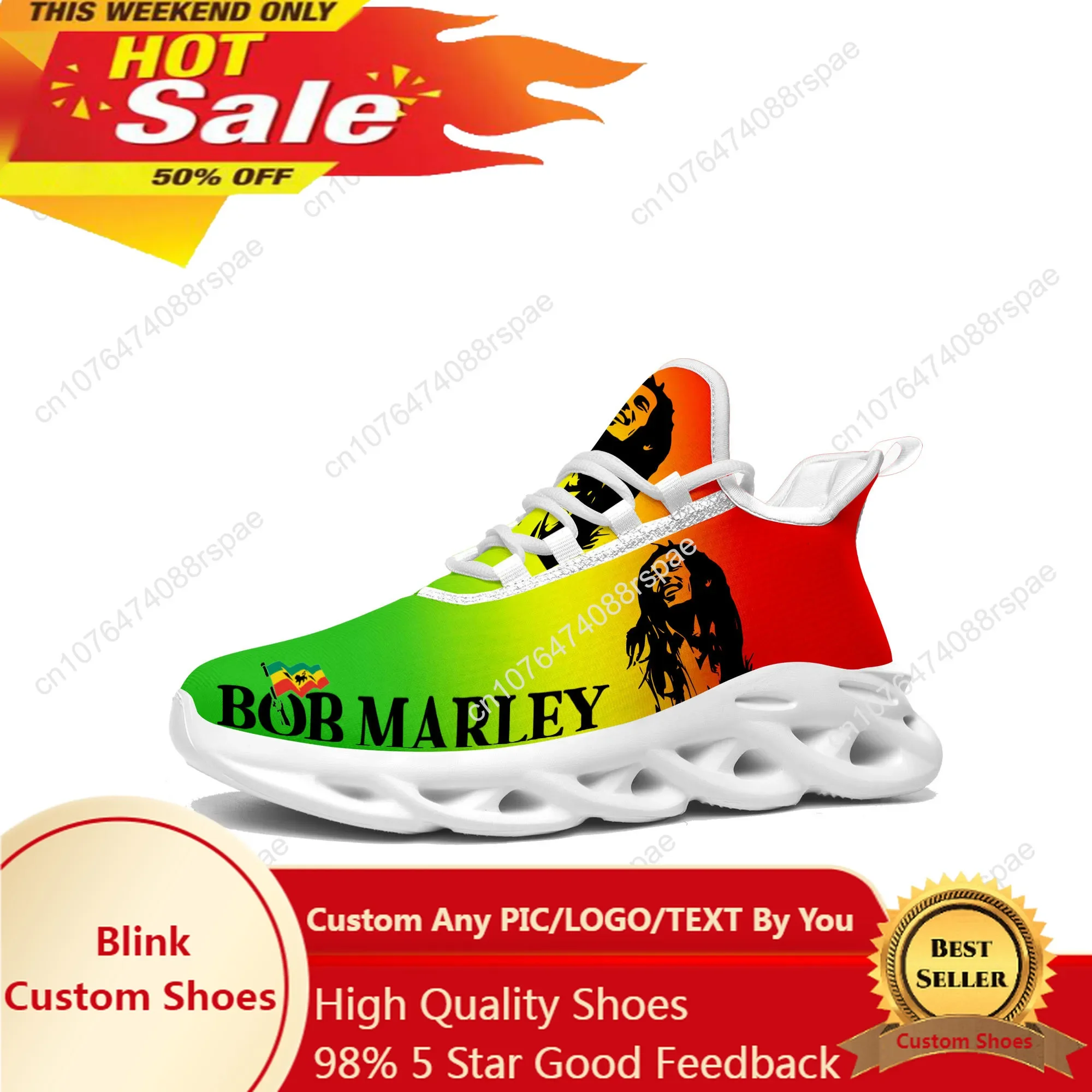 

Reggae Rock Music Star Bob Marley Flats Sneakers Mens Womens Sports Running Shoe Sneaker Lace Up Mesh Footwear Tailor-made Shoe