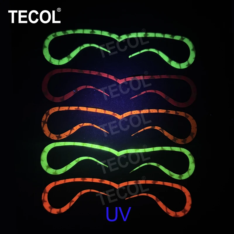 TECOL UV Heart Shape Tairaba Rubber Skirt Silicone Tassel DIY Octopus Squid Tenya Skirts Fly Tying Streamer For Madai Seabream view 2
