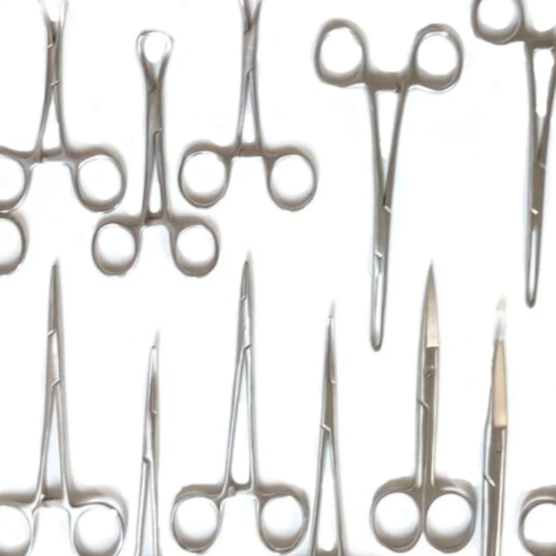 Pet birth control surgical instruments set small animal surgical instruments pull hook dog surgery 18-piece set