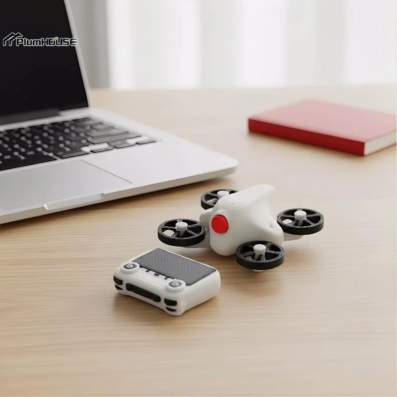 Miniature Simulation Drone Model With Remote Controller 1:12 Scale Dollhouse Scene Decoration Miniature Photography Props