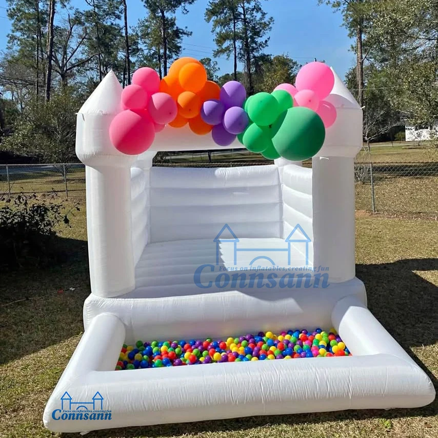 Castelo inflável do trampolim da casa do salto de 2,5 m para crianças perfeito para festas e reuniões com diversão do poço da bola