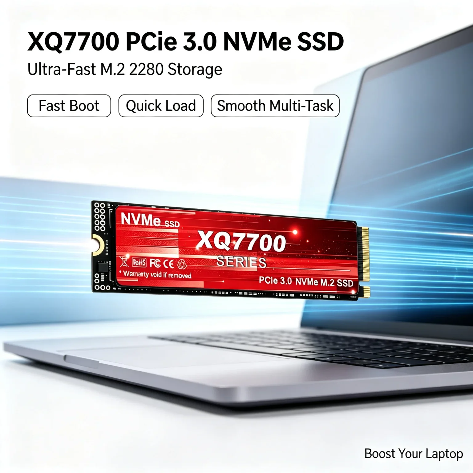 QX7700 M.2 SSD NVMe 1TB Ultra-high-speed NAND Internal Hard Drive for Ultrabooks, Tablet Computers, PC Laptop Storage Upgrade