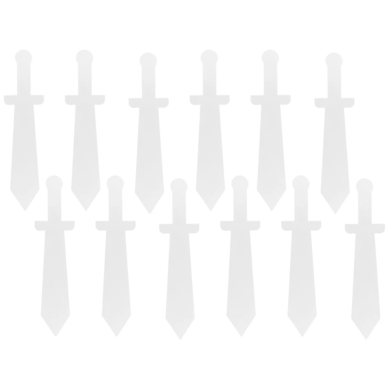 12pcs Diy Knight Set Blank Cardboard Swords Dress Up Party Role Play Halloween Cosplay Props Costume Accessories Pretend