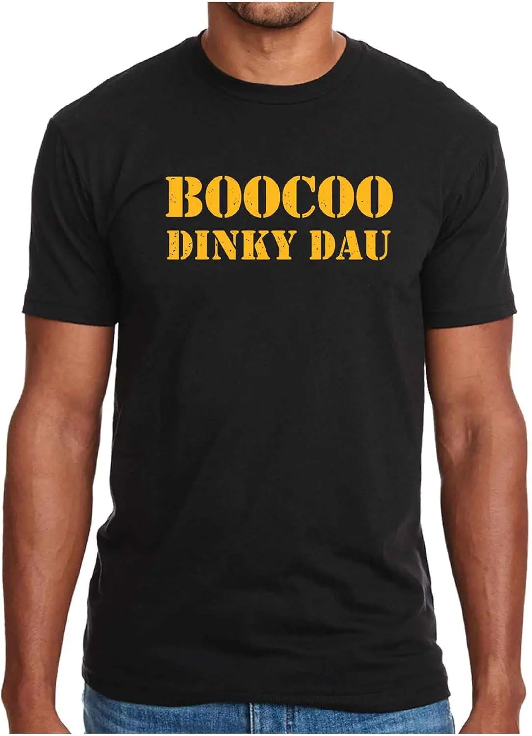 VetFriends.com Vietnam Boocoo Dinky Dau Men's T-Shirt Humor Short Sleeve Graphic Tee