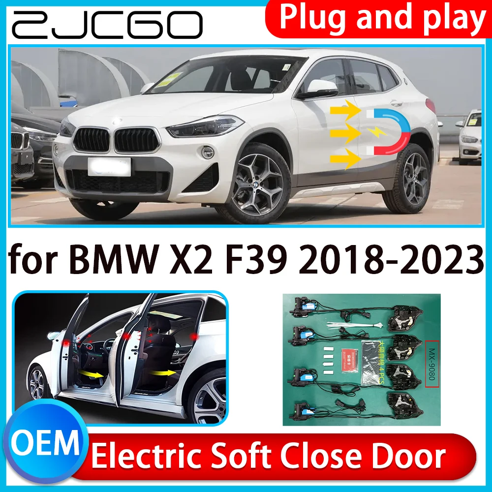 

ZJCGO for BMW X2 F39 2018-2023 Auto Pull Car Soft Close Kit Door Power Latch Electric Door Catch Soft Closing Assist