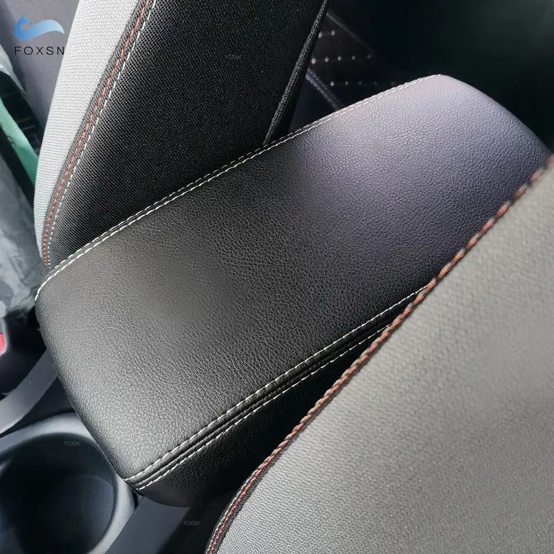 

Black Microfiber Leather For Toyota Corolla 12th E210 2019 2020 2021 Car Inner Center Console Lid Armrest Box Cover Sticker Trim