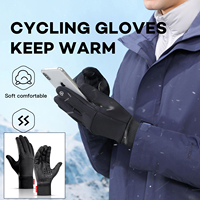 Winter Gloves Men Cycling Bike Women Thermal Fleece Cold Wind Waterproof Touch Screen Bicycle Warm Outdoor Running