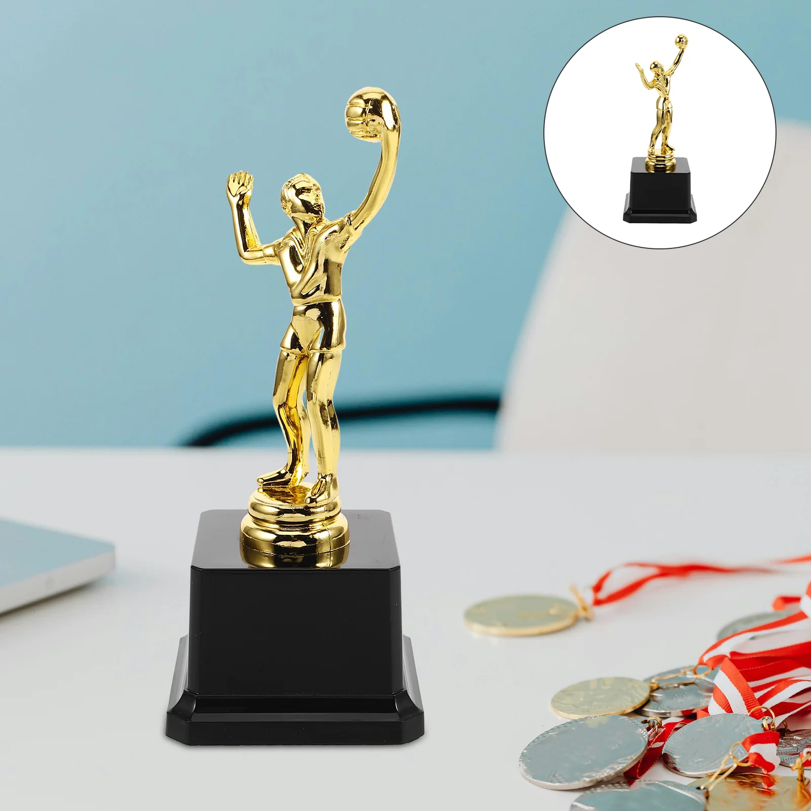 

Plastic Trophy Volleyball Gifts Kids Award Gold Medal Party Favors Small Halloween Trophies