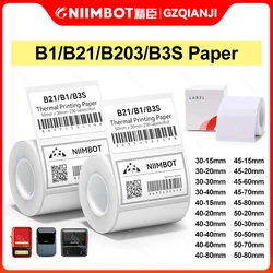 20-50mm Niimbot B21 B1 Label Thermal Printer Paper Rolls White Blank Label Barcode Sticker Price Tag for Labeller B3S Waterproof