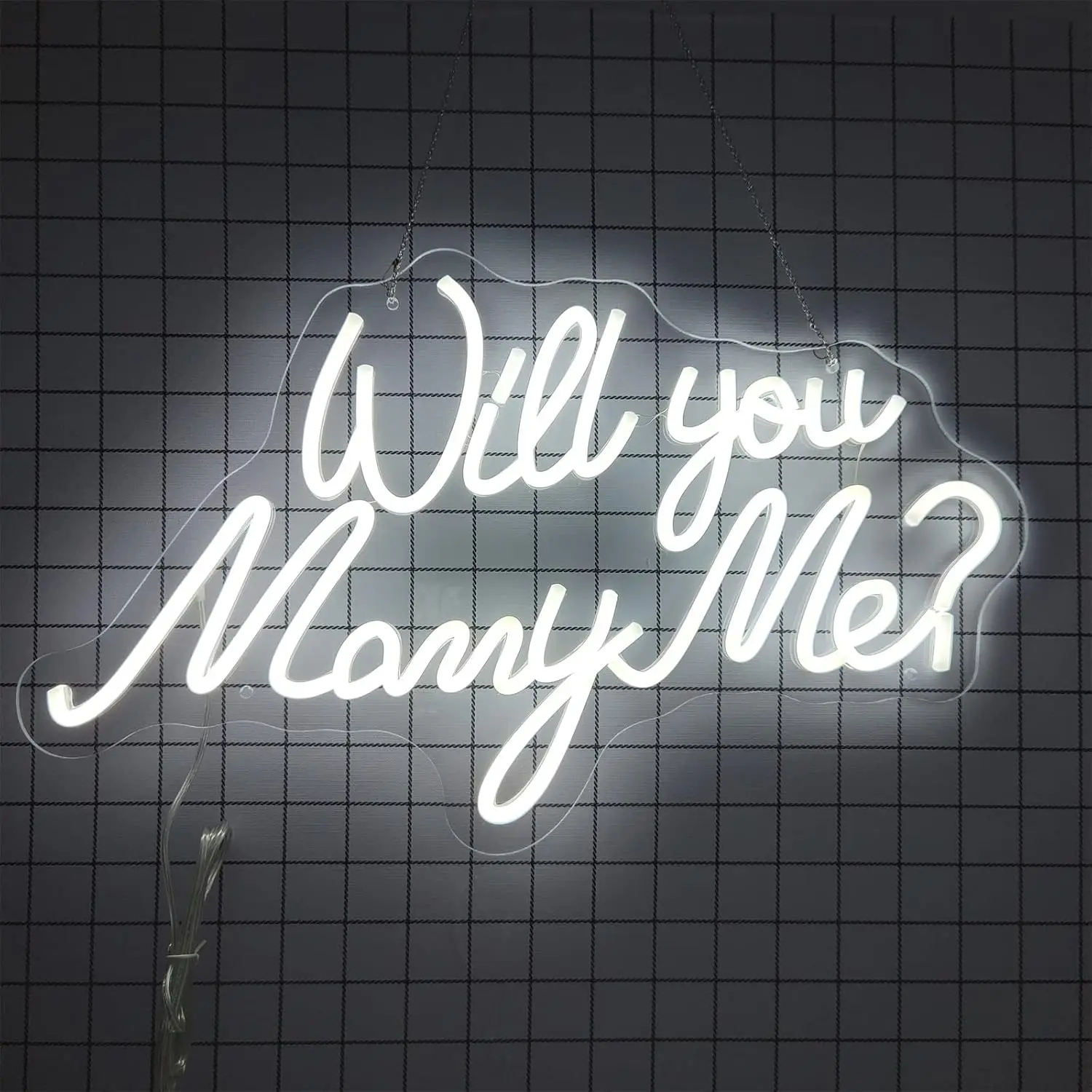 Will You Marry Me Light Advertising Dimmable LED Neon Lights Sign for Wall Decor USB Powered for Weeding Proposal Birthday Party