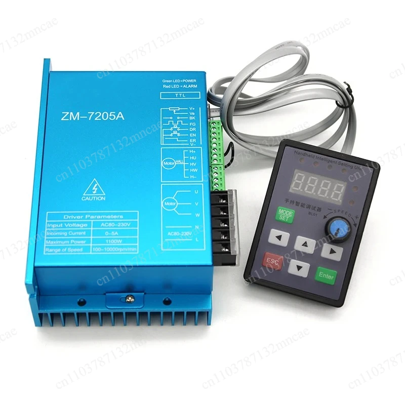 5A 1100W BLDC with Handheld Intelligent Setting Unit 310V DC Brushless Motor Driver ZM-7205A Input 220V AC Max.