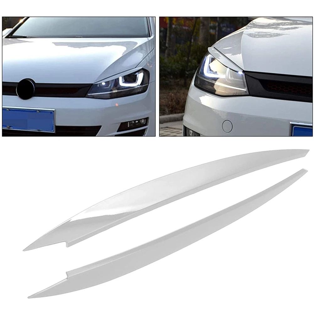 Autokoplamp Wenkbrauwen Koplamp Oogdeksel Wenkbrauwhoes Oogleden Covers voor Golf 7 MK7