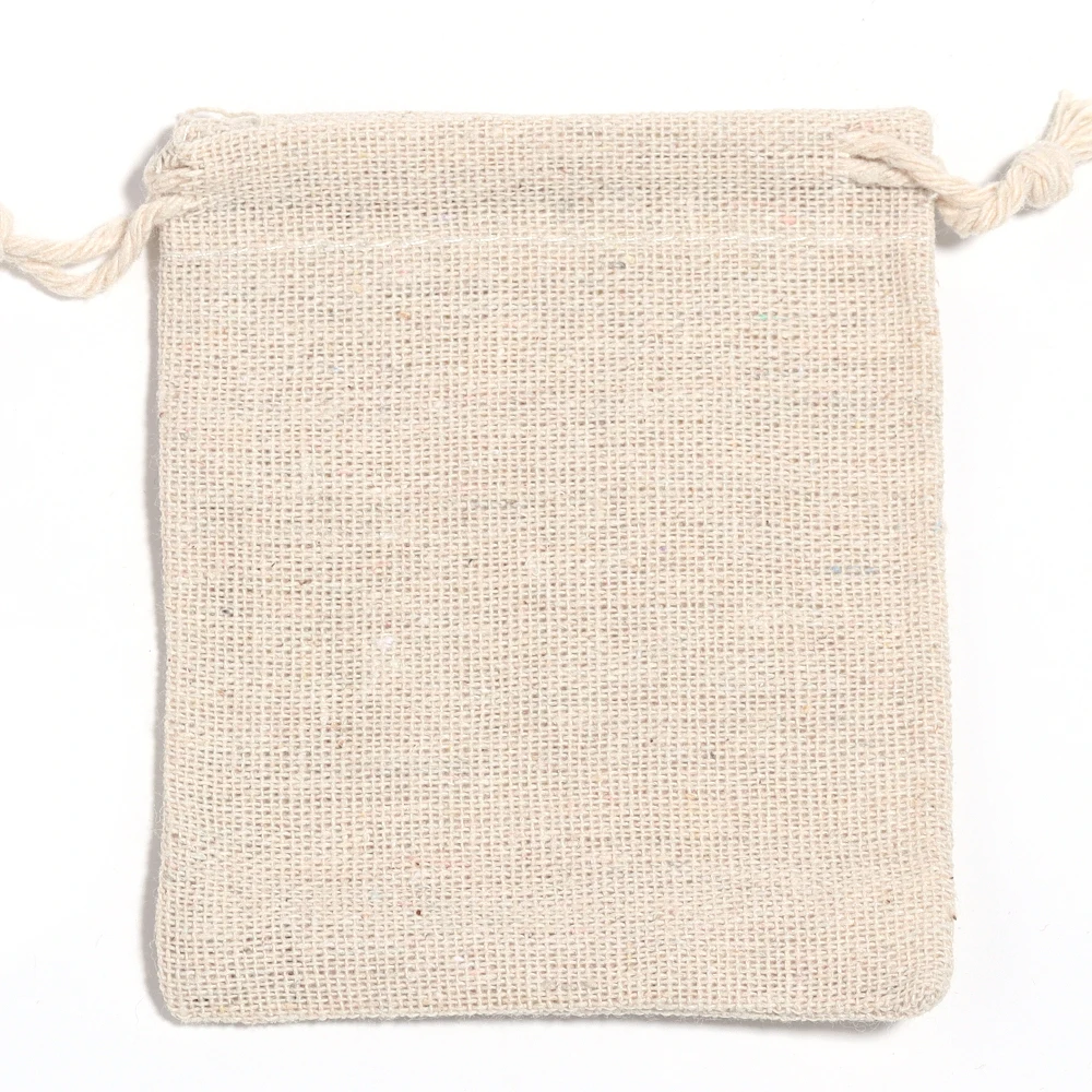 Multi Size Beige Burlap Packaging Bag With Drawstring Pouch For DIY Beads Bracelets Earrings Jewelry Gift Storage Bags