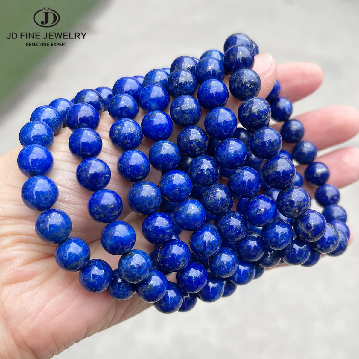 

JD 6A Quality Natural Lapis Lazuli Stone Bead Strand Bracelets Women Men Charm Energy Emotional Balance Spiritual Yoga Jewelry