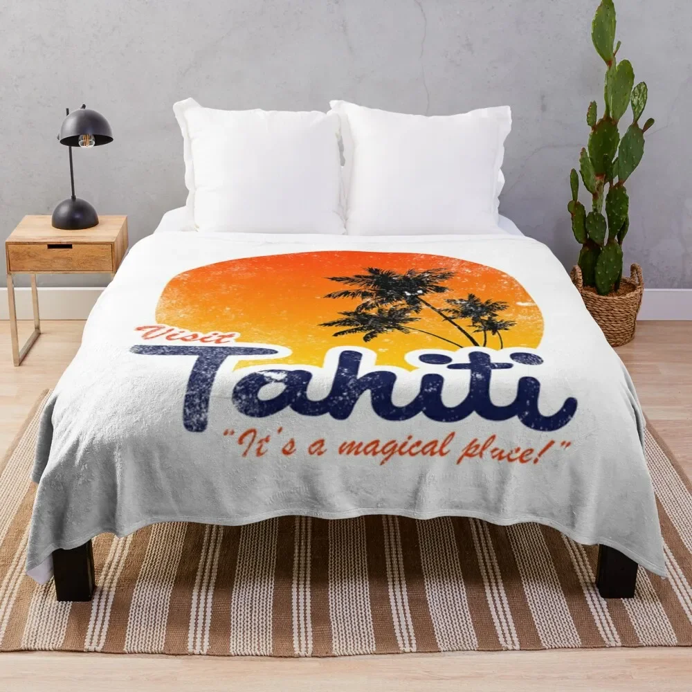 Agents Of Shield T-ShirtVisit Tahiti Throw Blanket Bed Blankets Sofas Of Decoration Flannel Moving Blankets