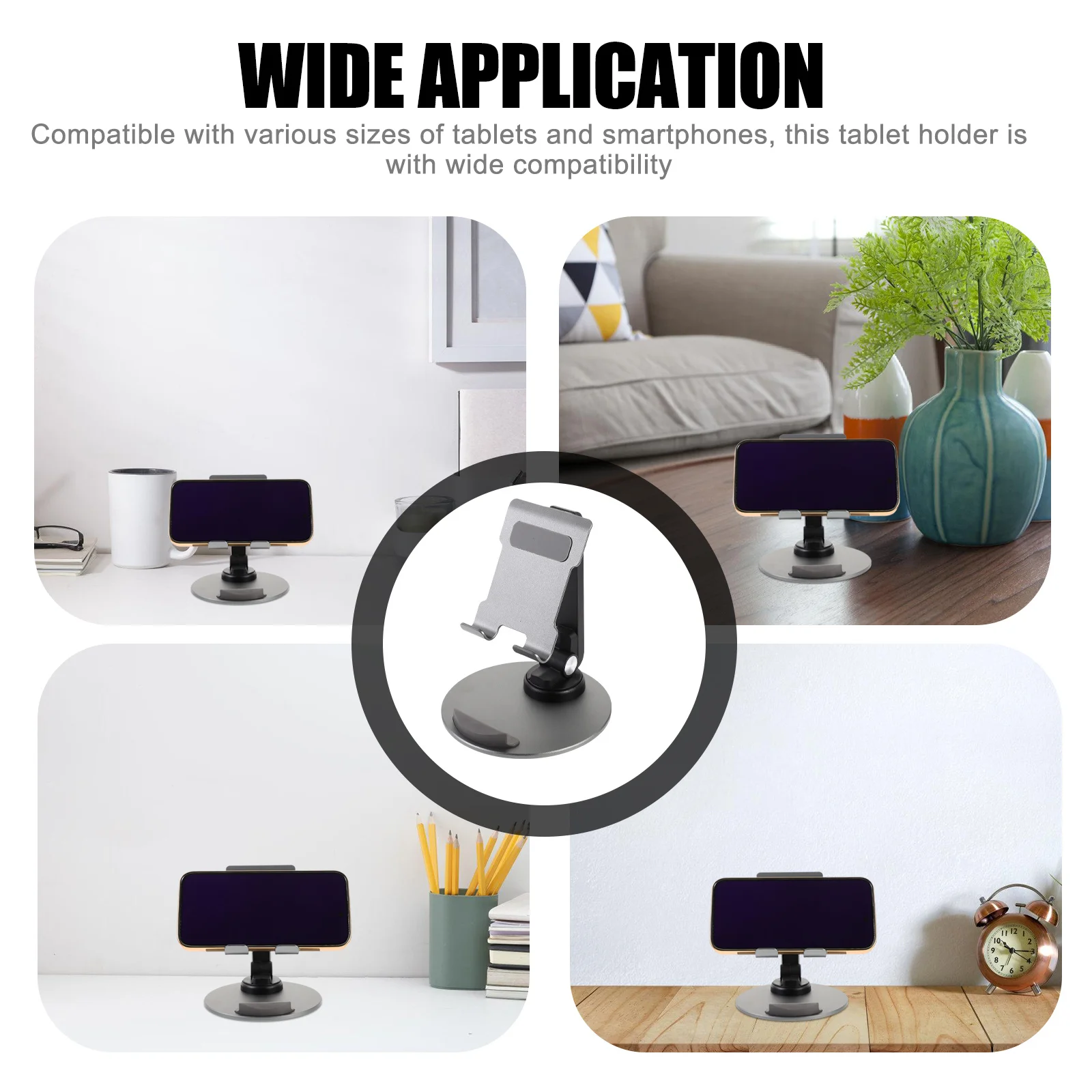 

Складная подставка для планшета, регулируемый держатель для телефона для настольного крепления, прочная портативная мобильная подставка, совместимая со смартфонами и