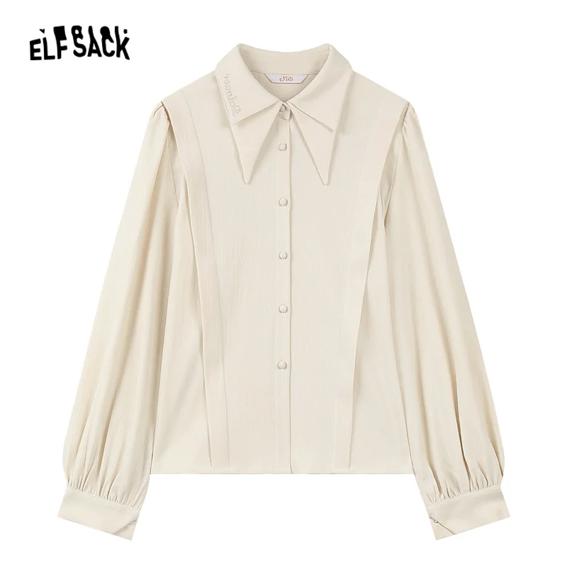 ELFSACK OL Blouses Women 2023 Winter New Designer Clothes Tops