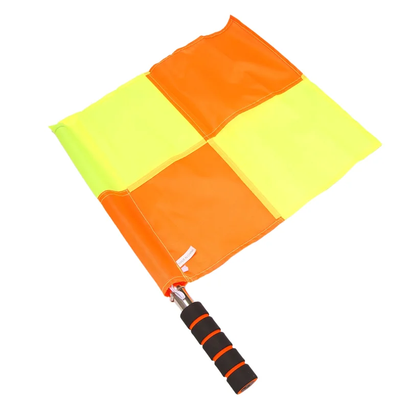 B93B-6X Soccer Referee Flags With Carrying Bag Football Judge Linesman Sideline Fair Play Sports Match Flags Referee