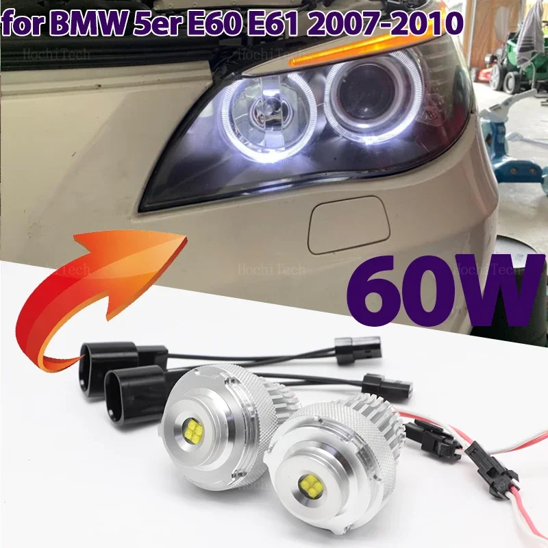 LED Angel Eye  Ring Light Auto Lighting 6000K For BMW 5 Series E60 E61 LCI halogen Headlight 545i 550i 535i 530i 520i 07-10