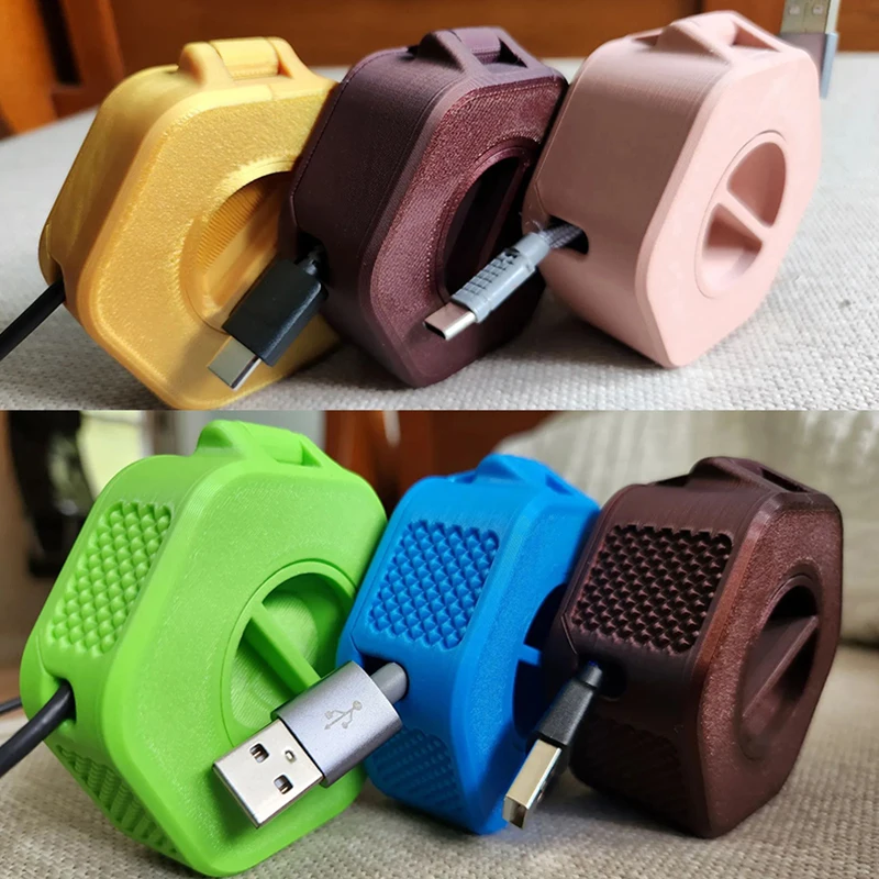 Cable Organizer Rotating Cable Winder Box Plastic Portable Wire Storage Case Phone Holder Mouse Wire Earphone Cord Storage