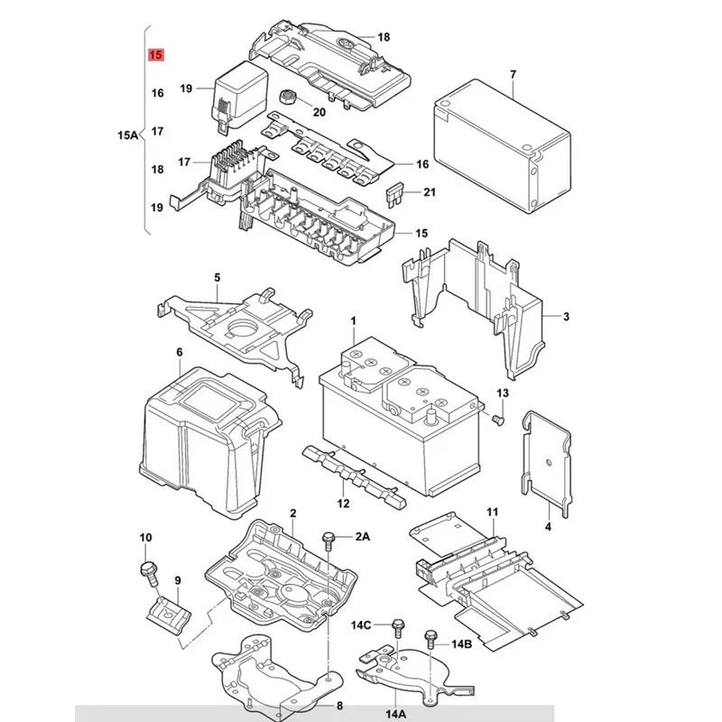 6R0937550A Battery Circuit Fuse Box For Jetta MK6 Polo Sangtana for Octavia Rapid Fabia 6R0937548E 6R0 937 621 6R0 937 629