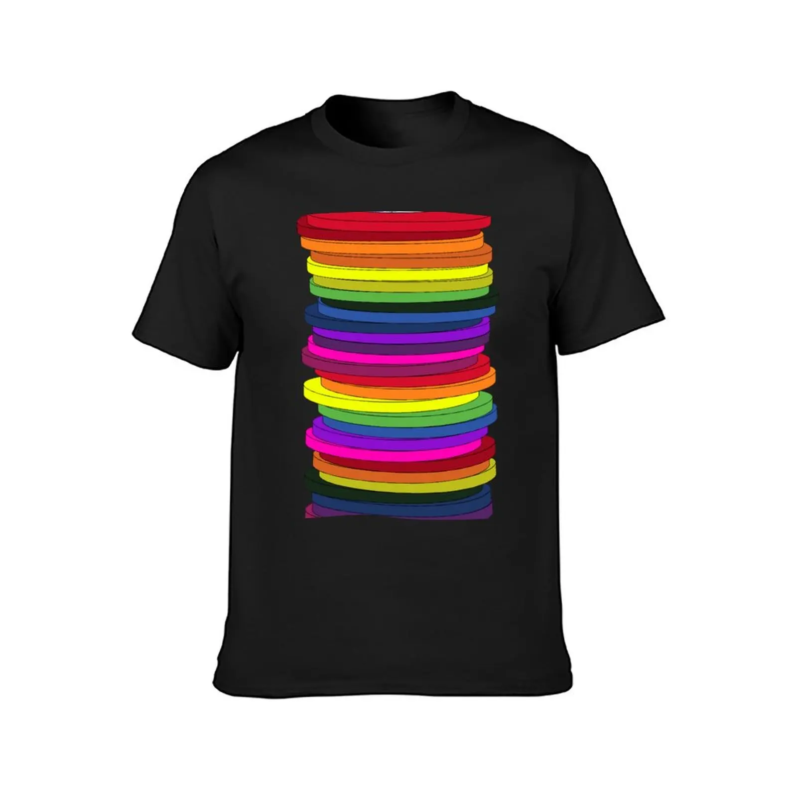 Spike Tape - Rainbow T-Shirt vintage oversizeds t shirts for men