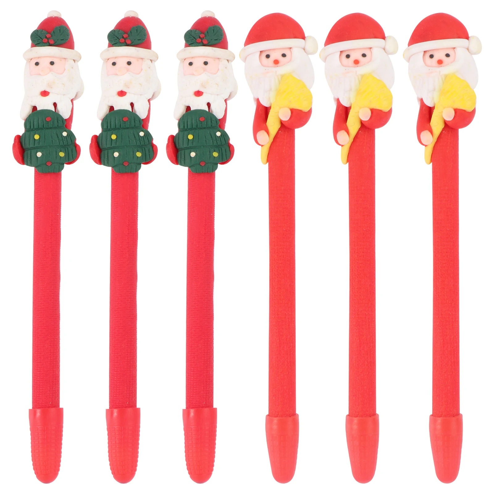 

Soft Ceramic Pen Kawaii Stationery Santa Claus Style Ball Christmas Clay Snowman