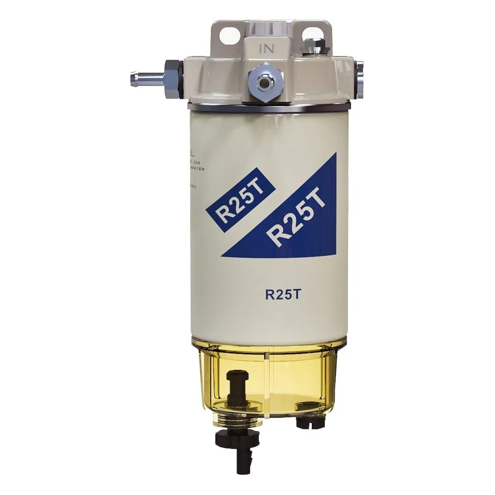 IFJF R25T Fuel Filter/Water Separator Assembly Replacement for 245R Series Diesel Engine 10 Micron with 2 Fittings Replaces WK94