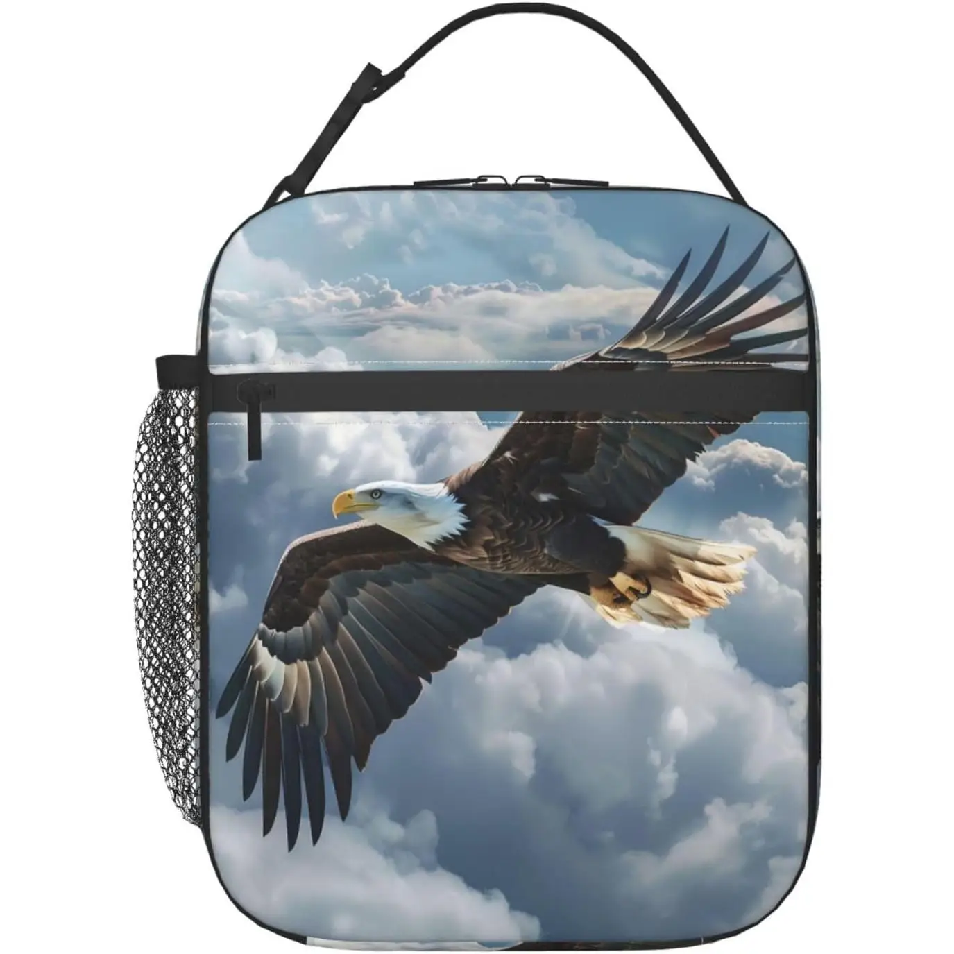 Fiambrera de poliéster con forma de águila para niños y adolescentes, bolsa de almuerzo térmica reutilizable para adultos y mujeres, bolsas térmicas con aislamiento fresco