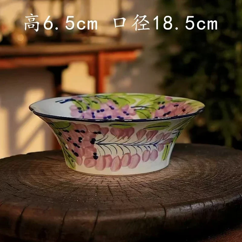 wood-fired-quality-high-temperature-underglaze-color-master-interior-and-exterior-hand-painted-wisteria-flower-mouth-deep-plate