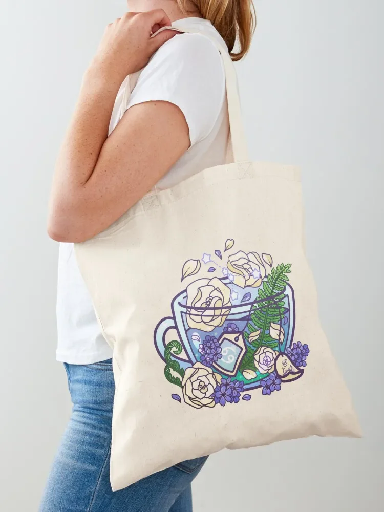 

Cancer Zodiac Teacup Tote Bag Big bag women canvas bags reusable grocery bags Handbags