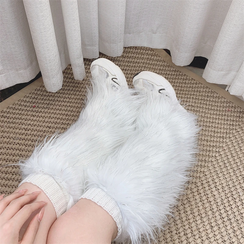 Women Popular Fashion Design Furry Faux Leg Warmers High Quality Ready to Ship Leg Warmers boots