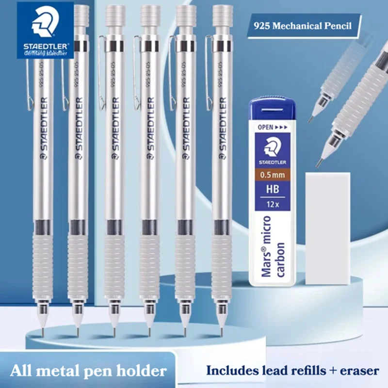 STAEDTLER 92525/35 Mechanical Pencil Low Center Gravity Metal Holder 0.3/0.5/0.7/0.9mm Professional Drawing Sketching Pencil