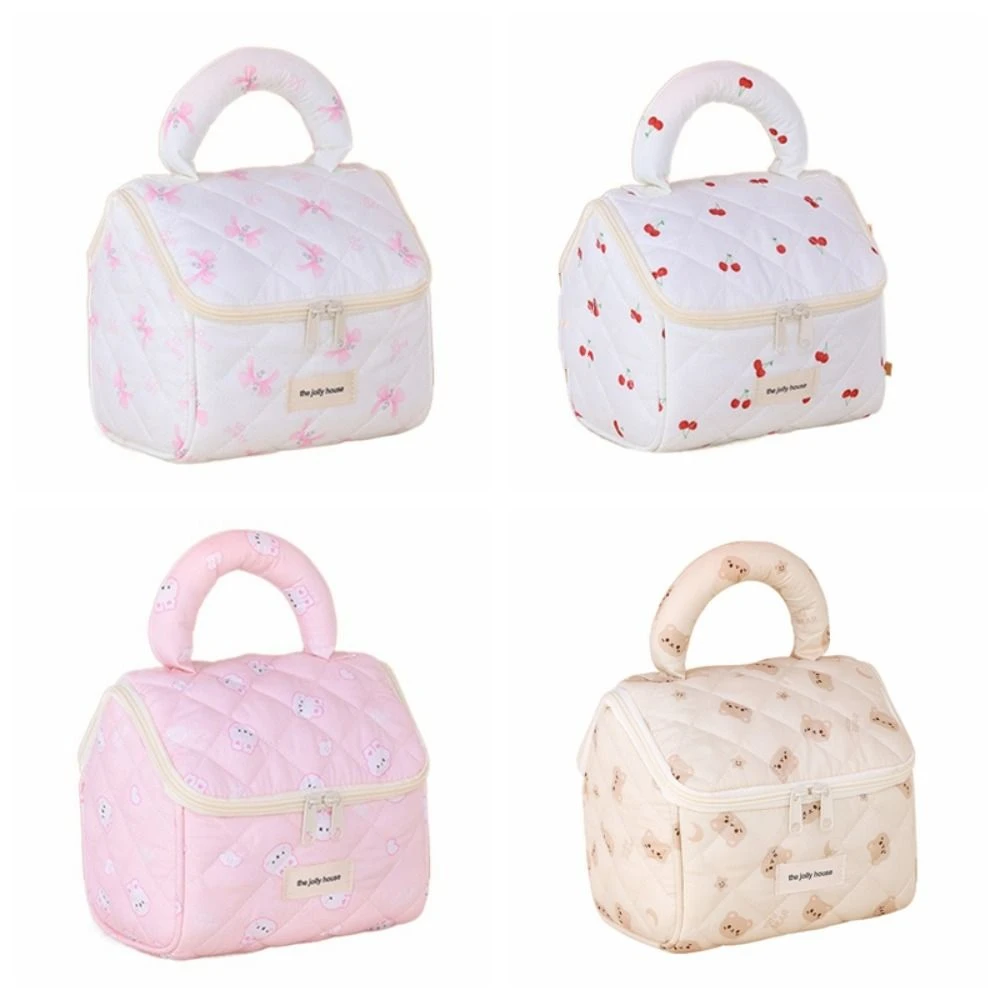 Creative Cartoon Cosmetic Bag Butterfly Cherry Bear Rabbit Storage Bag Wash Pouch Large Capaticy Makeup Brush Case Bath Storage