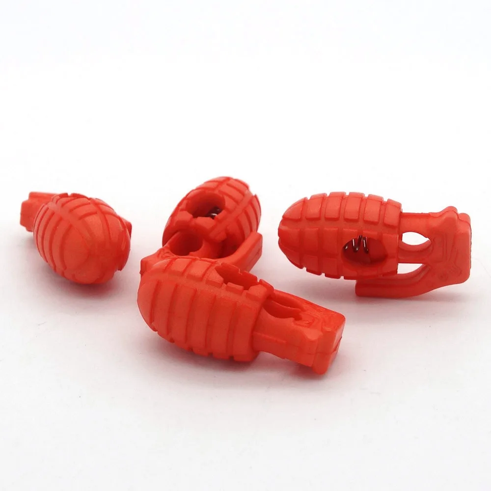 Tappo di bloccaggio del cavo in plastica colorato stile granata da 12 pezzi per paracord/allaccio per scarpe