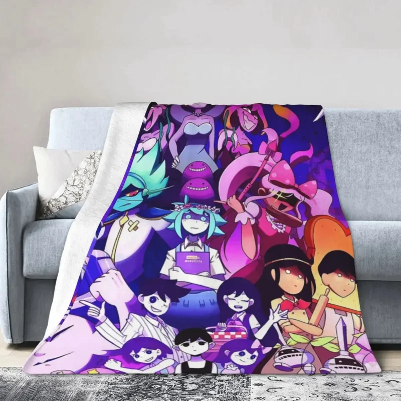

Omori Anime Video Game Blankets Soft Warm Flannel Throw Blanket Cover for Bed Living room Picnic Travel Home Sofa