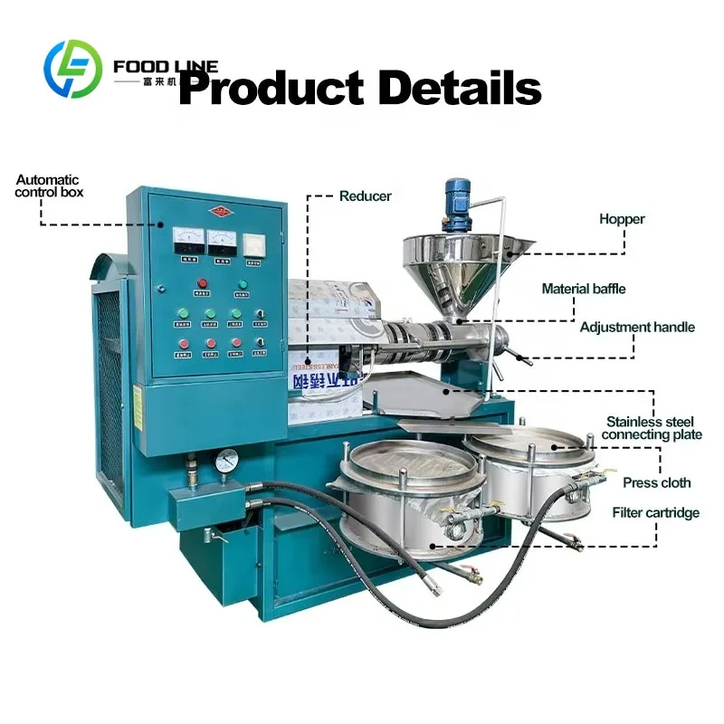 Customized Factory Price Small Cottonseed Oil Press Pumpkin Seed Neem Walnut Sesame Avocado Mustard Oil Machine
