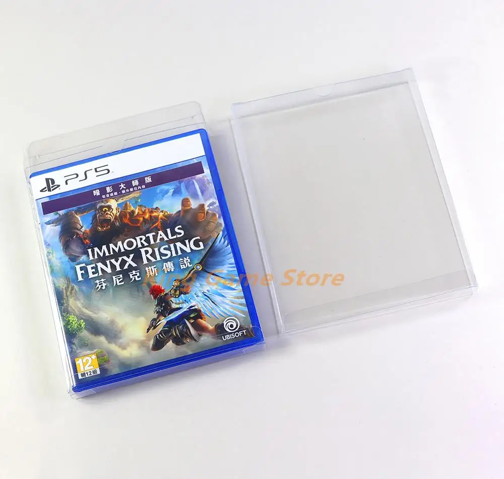 20 peças para ps5 ps4 ps3 console de jogos pet caixa de proteção de plástico à prova de poeira caixa colecionável pet transparente