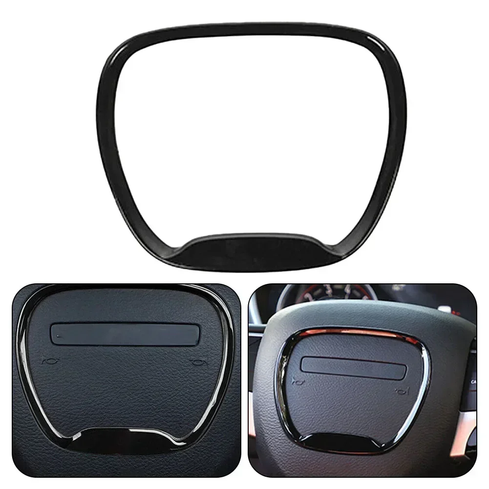 Car Steering Wheel Frame Trim Cover For Dodge Charger Challenger 2015-2022 For Durango 2014-2021 Center Protection Cover Sticker