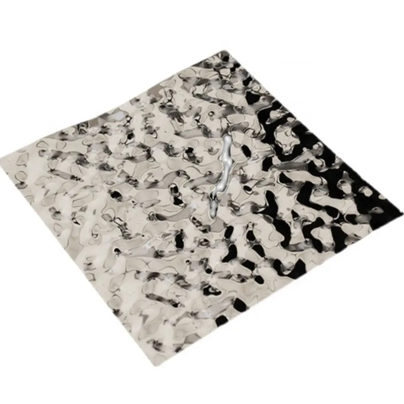 2025 Hot Selling Ss 201 304 430 Stainless Steel Stamped Ripple Sheet for Wall Panel Ceiling Decoration