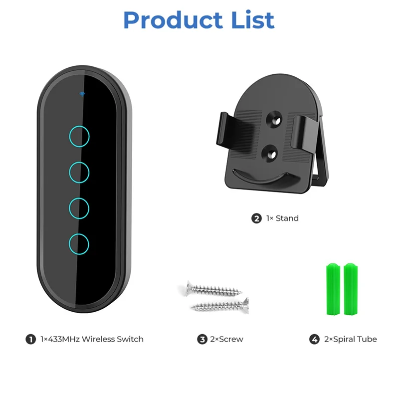 

AB41-Smart Home Новый 433 МГц 4 ключа Ev1527 Кодирующий ключ Пульт дистанционного управления Радиочастотный передатчик Беспроводной пульт дистанционного управления