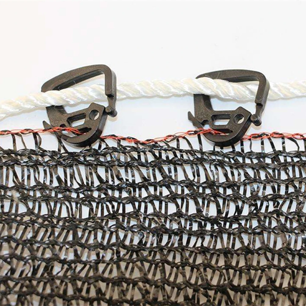 

50pcs Black Shade Net Clips Holders Fasten Hooks For Greenhouse Garden Supplies Movable Lock Catch Easy Install Light Weight