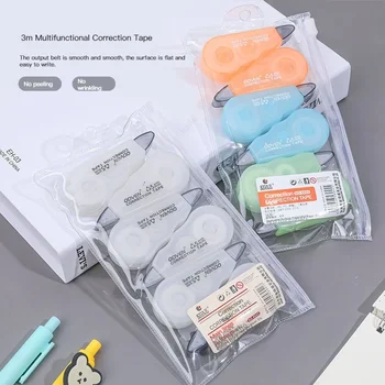 Ensemble de mini rubans portables pour fille, fournitures scolaires et de bureau, cadeau promotionnel, Corée du Sud, papeterie mignonne, 6 pièces par paquet
