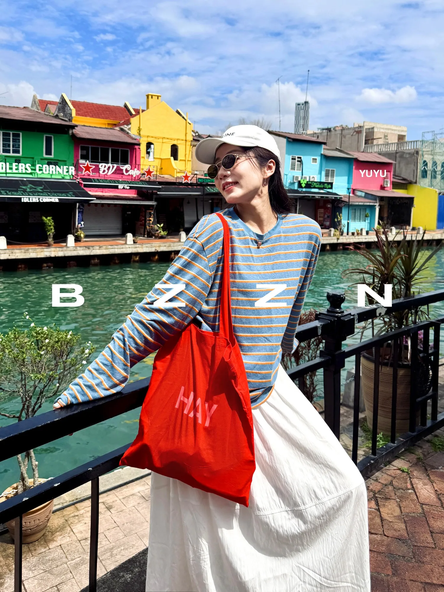 

Повседневная женская футболка BZZN с длинным рукавом из хлопка и лиоцелла Hanflax, свободного кроя, в полоску, в стиле Cool Navigation Vacation Style