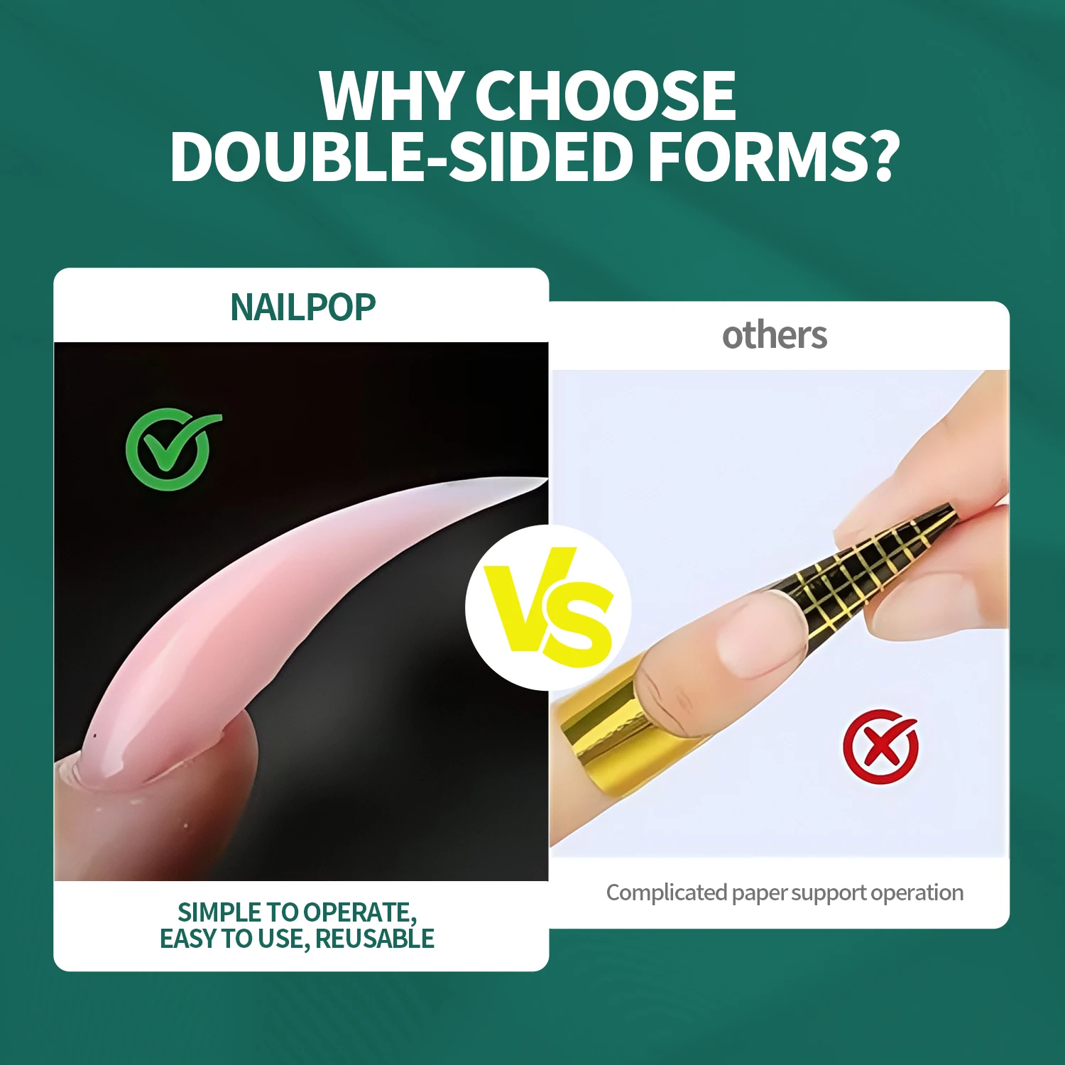 مجموعة أشكال أظافر مزدوجة 6 في 1 من Nailpop مع علامات أرقام علوية كبيرة الحجم، أشكال متعددة غطاء كامل أدوات أظافر أكريليك 168 قطعة/صندوق #4