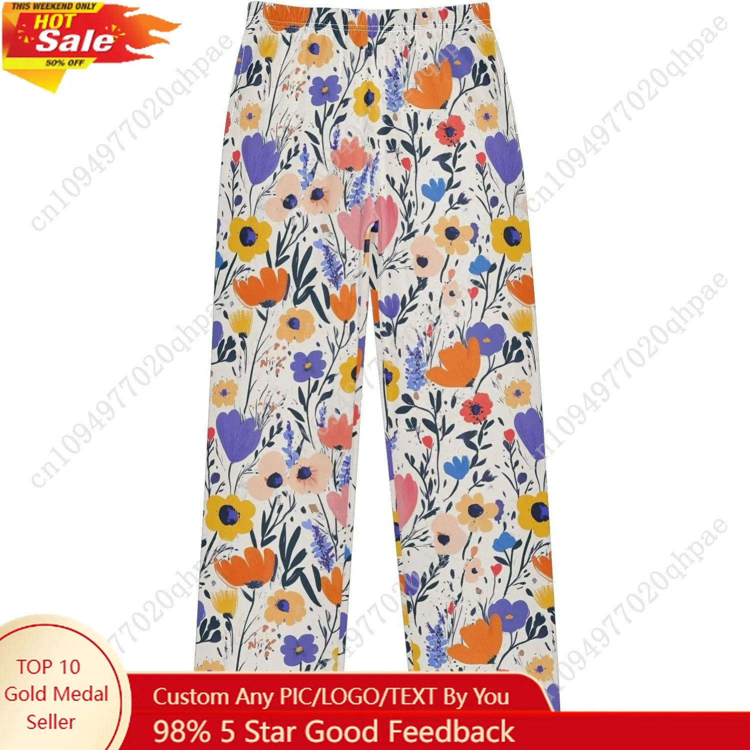 

Boys' Pants Colorful Bohemian Wildflower Doodle Long Bottoms Jogger Pants Elastic Waist Trousers with Pockets S-XL