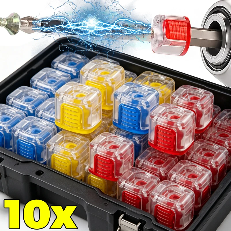 Screwdriver Bit Powerful Magnetizer Universal Hex Drill Magnetic Ring Screw Holder Magnetic Coil Repair Tools Drill Accessories