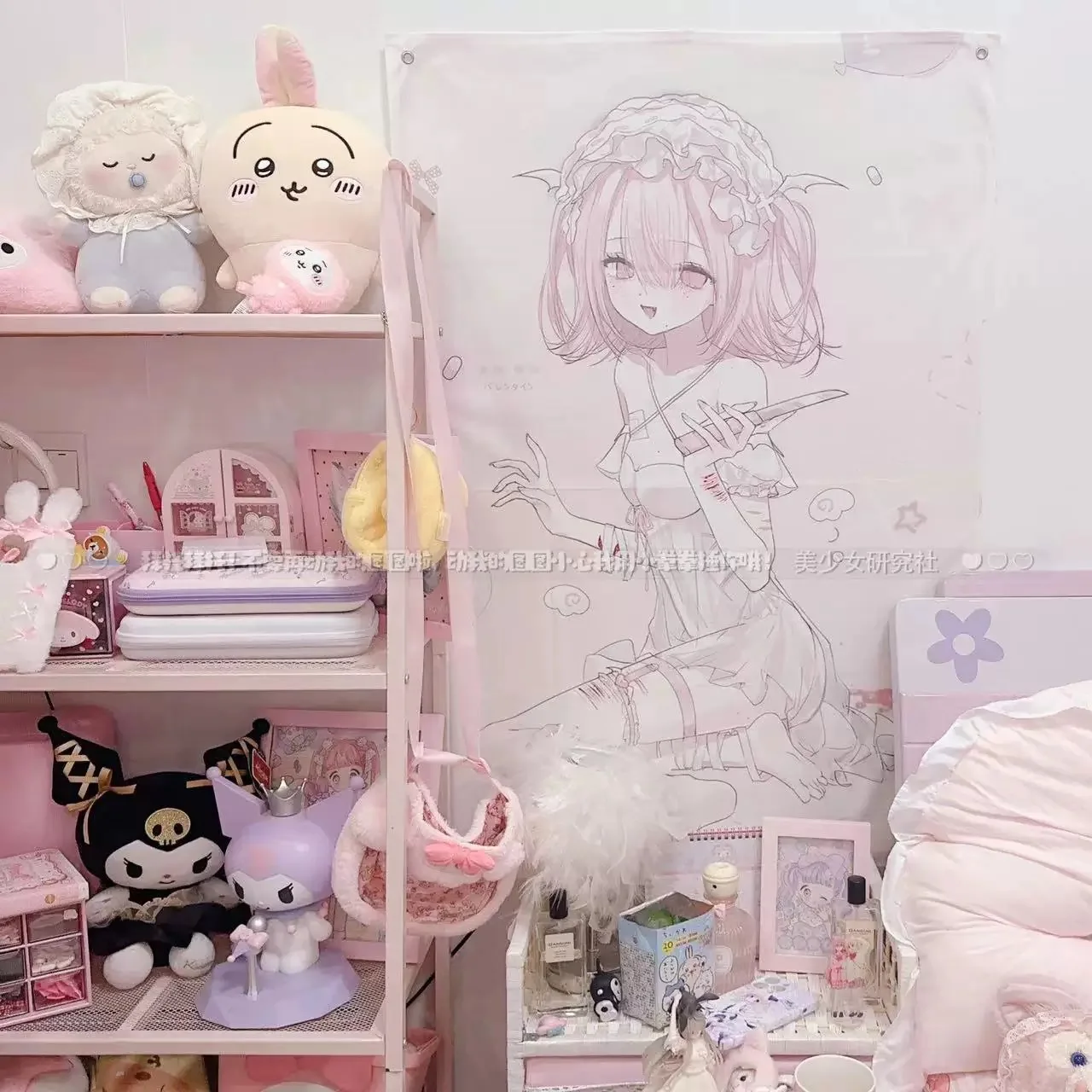 A lifestyle banner representing the bald community featuring aesthetics for wall hangings tapestries and background fabric