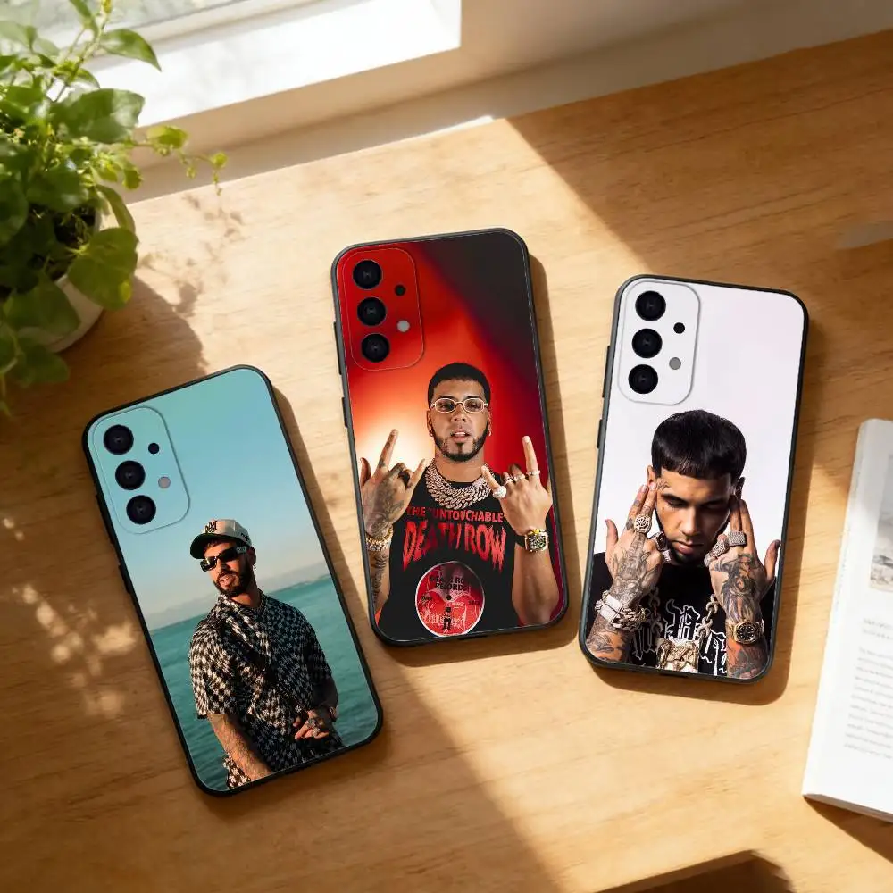Rapper A- Anuel AA Real Phone Case For Samsung S25,S24,S21,S22,S23,S30,Ultra,S20,Plus,Fe,Lite Black Shell